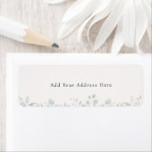 Simple Sage Green Botanical Minimal Return Address ラベル (インサイチュ)