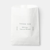 Simple Sage Green Botanical Minimalist Wedding フェイバーバッグ (正面)