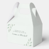Simple Sage Green Botanical Minimalist Wedding フェイバーボックス (正面)