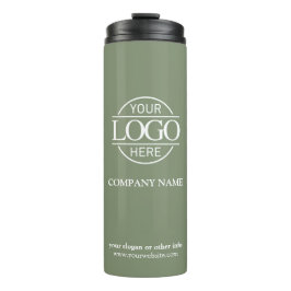 Simple Sage Green Promo Company Business Logo タンブラー