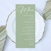 Simple Sage Green Wedding メニュー