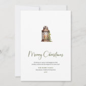 Simple Sage Terracotta Christmas Greeting Card シーズンカード (正面)