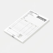 Simple Sales Receipts (Payment Forms) Invoice Pad  ポストイット (アングル)