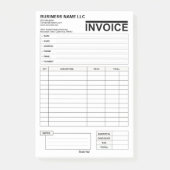 Simple Sales Receipts (Payment Forms) Invoice Pad  ポストイット (正面)