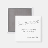 Simple Save The Date Card マグネット (正面/裏面)