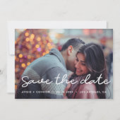 Simple  Save the date photo card セーブザデート (正面)