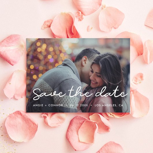 Simple  Save the date photo card セーブザデート