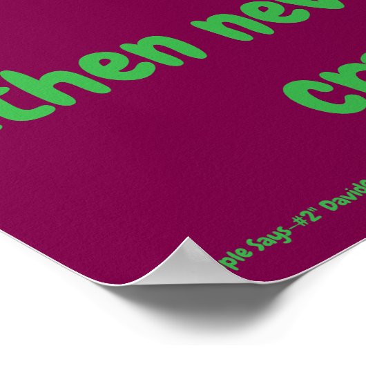 "Simple Says-#2" funny, quote, witty  ポスター (角)