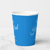 Simple Script モダン Blue 100誕生日 紙コップ (右)