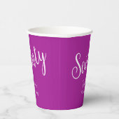 Simple Script モダン Dark Pink 70誕生日 紙コップ (右)