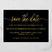 Simple Script - リアルホイル - Save The Date 箔招待状 (正面)