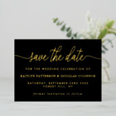 Simple Script - リアルホイル - Save The Date 箔招待状 (立ち正面)