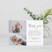 Simple Script Baby Photo サンキューカード (スタンド正面)
