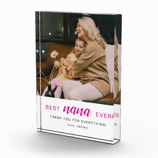 Simple Script Best Nana Ever Hot Pink フォトブロック (右)