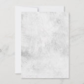 Simple Script Black and White Baby Photo サンキューカード (裏面)