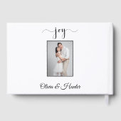 Simple, Script, Black & White Wedding ゲストブック (裏面)