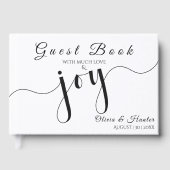 Simple, Script, Black & White Wedding ゲストブック (正面)