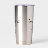 Simple Script Bow Grandma Est. Year 保温保冷タンブラー (左面)