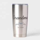 Simple Script Bow Grandma Est. Year 保温保冷タンブラー (背面)