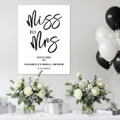 Simple Script Bridal Shower Welcome Sign ポスター