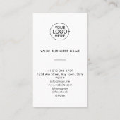 Simple Script Connect With Us Add Logo QR Code  名刺 (裏面)