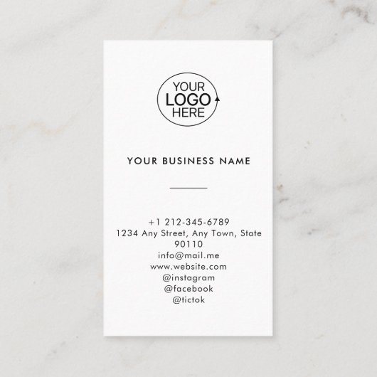 Simple Script Connect With Us Add Logo QR Code  名刺 (裏面)