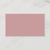 Simple Script Dusty Rose Wedding Website QR Code エンクロージャーカード (裏面)