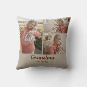 Simple Script Grandma Est. 3 Photo Year クッション (裏面)