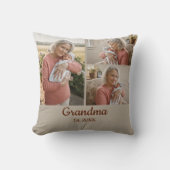 Simple Script Grandma Est. 3 Photo Year クッション (正面)