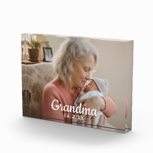 Simple Script Grandma Est.Photo Year フォトブロック (右)