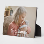 Simple Script Grandma Est.Photo Year フォトプラーク (側面)