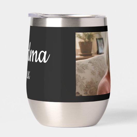 Simple Script Grandma Est.Photo Year Black (右面)