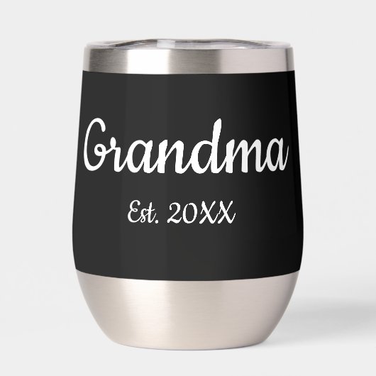 Simple Script Grandma Est.Photo Year Black (背面)