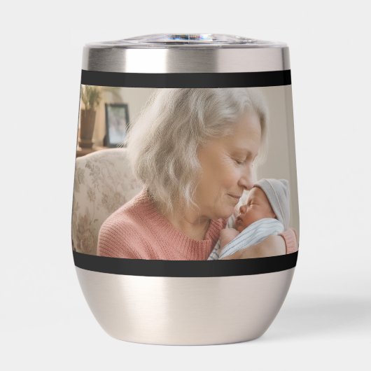 Simple Script Grandma Est.Photo Year Black (正面)