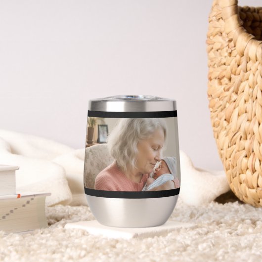 Simple Script Grandma Est.Photo Year Black (リビング (回転後))