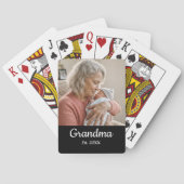Simple Script Grandma Est.Photo Year Black トランプ (裏面)