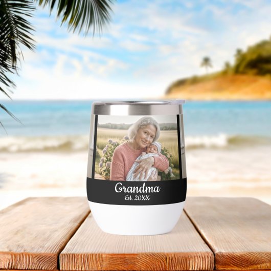 Simple Script Grandma Year Est. 3 Photo (ビーチ)