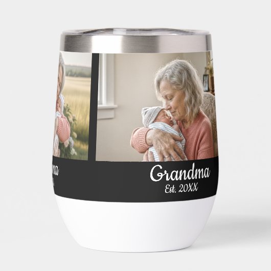 Simple Script Grandma Year Est. 3 Photo (背面)