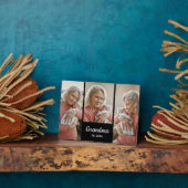  Simple Script Grandma Year Est. 3 Photo フォトプラーク (側面)