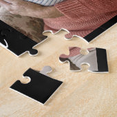  Simple Script Grandma Year Est. 3 Photo Acrylic ジグソーパズル (側面)