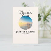 Simple Script Modern Wedding Photo Thank You Card サンキューカード (スタンド正面)