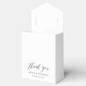 Simple Script Monogram Thank You Wedding フェイバーボックス (オープン)