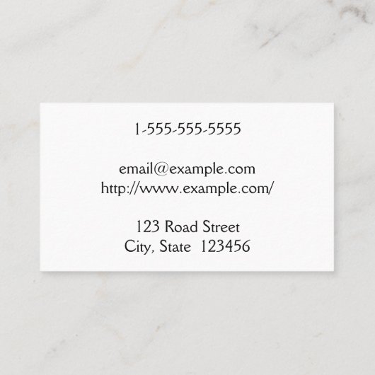 Simple, Script Name Attorney-At-Law Business Card 名刺 (裏面)