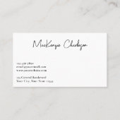Simple Script Name Modern Professional 名刺 (裏面)
