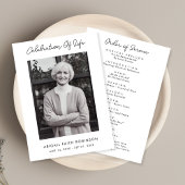 Simple Script Photo Celebration of Life Program プログラム