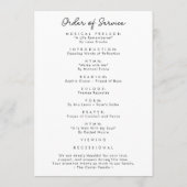 Simple Script Photo Celebration of Life Program プログラム (裏面)