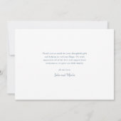 Simple Script Photo Collage Baby サンキューカード (裏面)