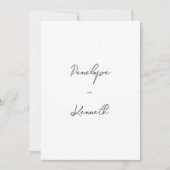 Simple Script Photo Wedding Minimalist Whimsical  招待状 (正面)