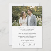 Simple Script Photo Wedding Minimalist Whimsical  招待状 (裏面)