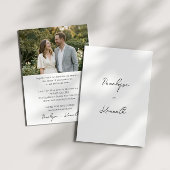 Simple Script Photo Wedding Minimalist Whimsical  招待状